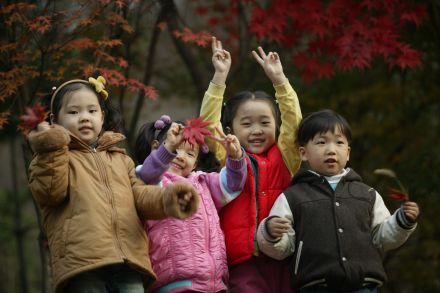 가을단풍과 아이들 의 사진6