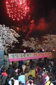 벚꽃축제 불꽃놀이 의 사진96